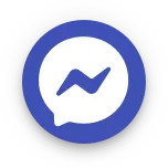 the official logo of Facebook Messenger, one of the platforms to use NinjaChat in official colors