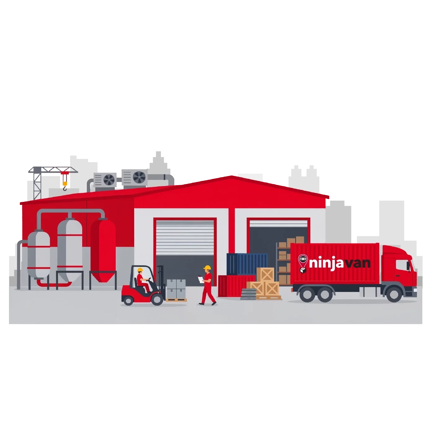 b2b distribution ftl freight service by ninja b2b from factory to distribution network for industrial and commercial suppliers