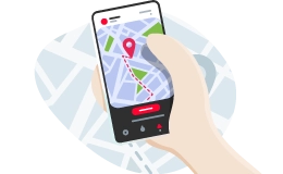 an image of a person holding a phone showing a real-time tracking of parcel using Ninja Van tracking app